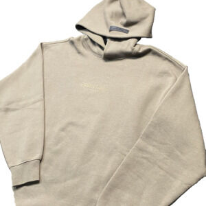 Fear of God ESSENTIALS Mens Pullover Hoodie XXS SS22 Streetwear Desert Taupe New